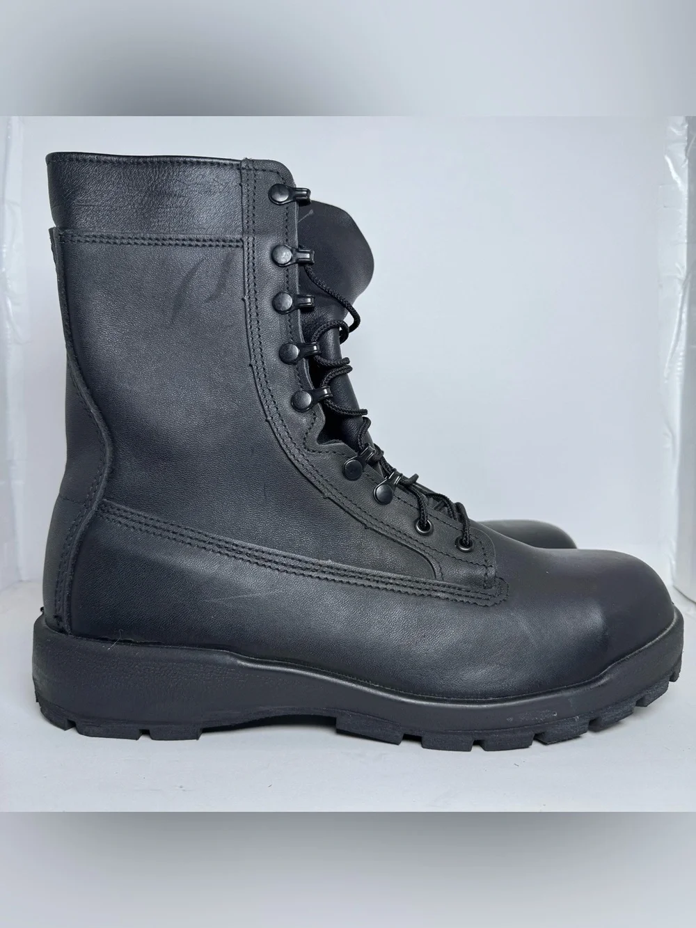 BELLEVILLE 360ST Men's Steel-Toe Military Black Leather Vibram Boots Size 12M